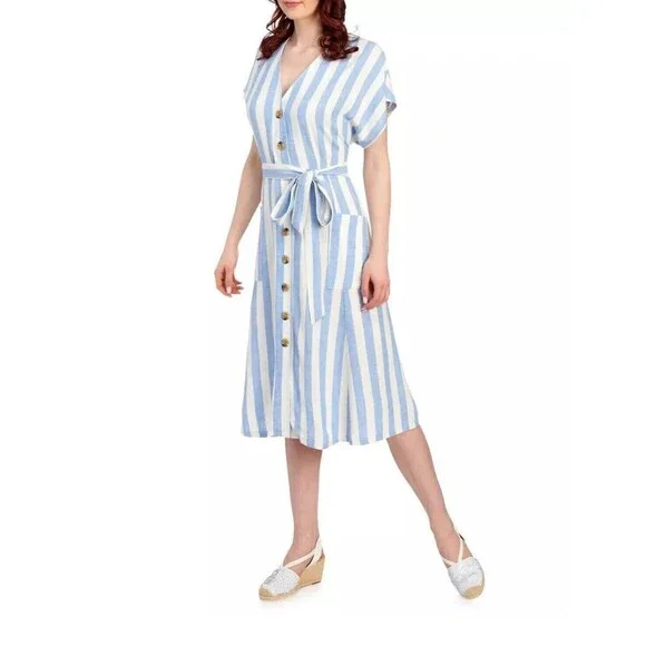 NEW Nina Leonard Women's Dress Stripe - Picture 2 of 16